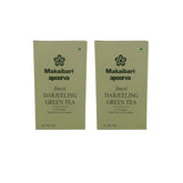 Makaibari Apoorva Finest Darjeeling Green Tea - Pack Of 2 X 50gm, 1.7 Ounce, 25 Tea Bags | Darjeeling Loose Leaf Green Tea - USDA Organic Certified Tea | Low Caffeine - Antioxidants, Immunity Booster